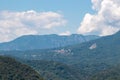 Ragogna - Scenic view of remote mountain village seen from Castle of Ragogna (Ruvigne) Royalty Free Stock Photo