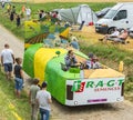 RAGT Semences Vehicle on a Cobblestone Road- Tour de France 2015