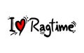 Ragtime music love Royalty Free Stock Photo