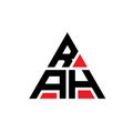 RAH triangle letter logo design with triangle shape. RAH triangle logo design monogram. RAH triangle vector logo template with red Royalty Free Stock Photo