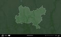 Rahacou District highlighted, Belarus. Physical Royalty Free Stock Photo