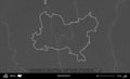 Rahacou District outlined, Belarus. Grayscale Royalty Free Stock Photo