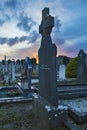 Sunset over Rahoon cemetery Royalty Free Stock Photo