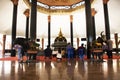 Rahu titan deity demon lunar eclipse statue for thai people travel visit respect praying blessing wish holy mystery at Wat Sisa