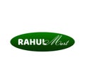 Rahul mart green logo. Rahul grocery shop logo