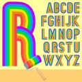 raibow roller typeface