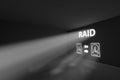 RAID rays volume light concept 3d