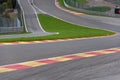 Raidillon corner at circuit de Spa-Francorchamps Royalty Free Stock Photo