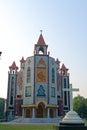 20.10.2022. Raiganj, West Bengal, India. front view of Saint Joseph Cathedral Church located in Raiganj