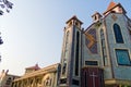 20.10.2022, Raiganj, West Bengal, India. side view of Saint joseph Cathedral church situated in Raiganj