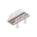 Rail bridge isometric 3d icon