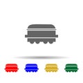 rail car multi color style icon. Simple glyph, flat vector of transport icons for ui and ux, website or mobile application Royalty Free Stock Photo