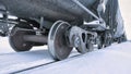 Rail carriage bogie or chassie on a hevy goods train