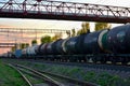 Rail cars carry crude oil and ethanol.