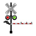 Rail crossing signal icon, simple style Royalty Free Stock Photo