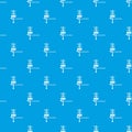 Rail crossing signal pattern vector seamless blue