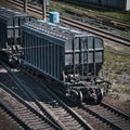 Rail freight cars Royalty Free Stock Photo