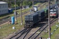 Rail freight cars Royalty Free Stock Photo