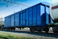 Rail freight wagon Royalty Free Stock Photo