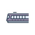 Color illustration icon for Rail, railway and railroad