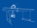 Rail-mounted gantry container crane outline