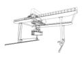 Rail-mounted gantry container crane outline