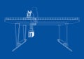 Rail-mounted gantry container crane outline