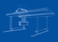 Rail-mounted gantry container crane outline