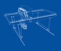 Rail-mounted gantry container crane outline