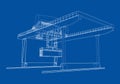 Rail-mounted gantry container crane outline