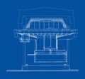 Rail-mounted gantry container crane outline