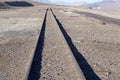 Rail at the old Caipe station in Salta Province in northwestern Argentina