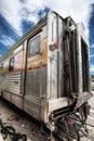 Old rail road passenger car on the Grand Canyon Railway