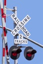 Rail road crossing sign Royalty Free Stock Photo