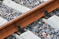 Rail and sleepers Royalty Free Stock Photo