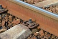 Rail and sleepers Royalty Free Stock Photo