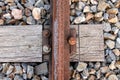 Rail subjection detail Royalty Free Stock Photo