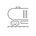 Rail tank car line outline icon Royalty Free Stock Photo