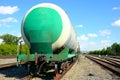 Rail tank cars, part of a train with combustible fuel