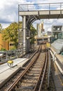 Rail-track of Berlin metro, Germany Royalty Free Stock Photo