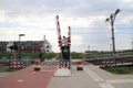 Rail track for Hoekse Lijn in Maassluis for the RET metro line after rebuild from train track