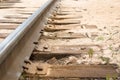 Rail Track in Sand Royalty Free Stock Photo