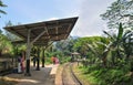 Rail track and station in Sri Lanka