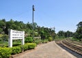 Rail track and station in Sri Lanka