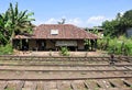 Rail track and station in Sri Lanka