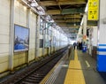Rail track at the train station in Takayama, Japan