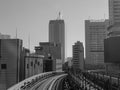 Rail tracks at Odaiba district in Tokyo, Japan Royalty Free Stock Photo