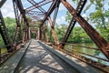 Catskills Rail Trail Steel-Truss Bridge in Upstate NY. Royalty Free Stock Photo