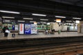 rail train stop at Sapporo station in Hokkaido, Japan. Royalty Free Stock Photo