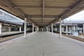 rail train stop at Sapporo station in Hokkaido, Japan. Royalty Free Stock Photo